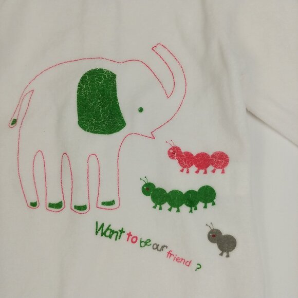 Zara Baby Elephant Velour Footed Sleeper 6-9 Months - Picture 6 of 12